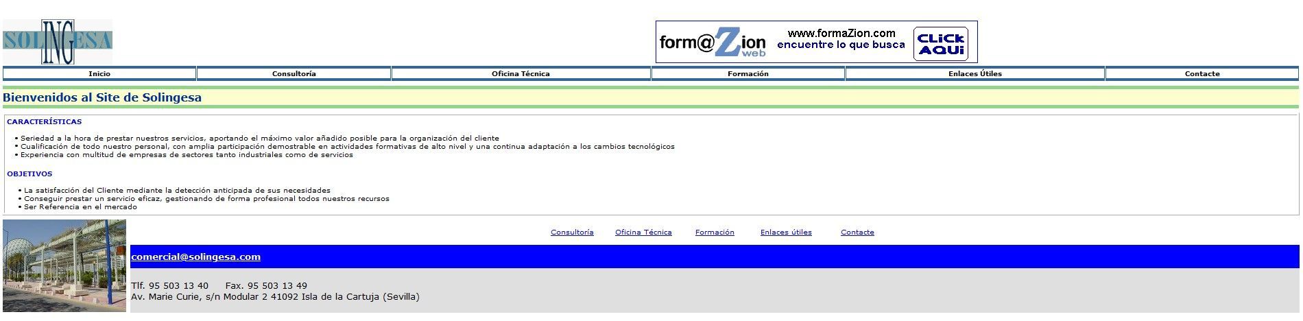 Compromisos en la Primera Web de Solingesa